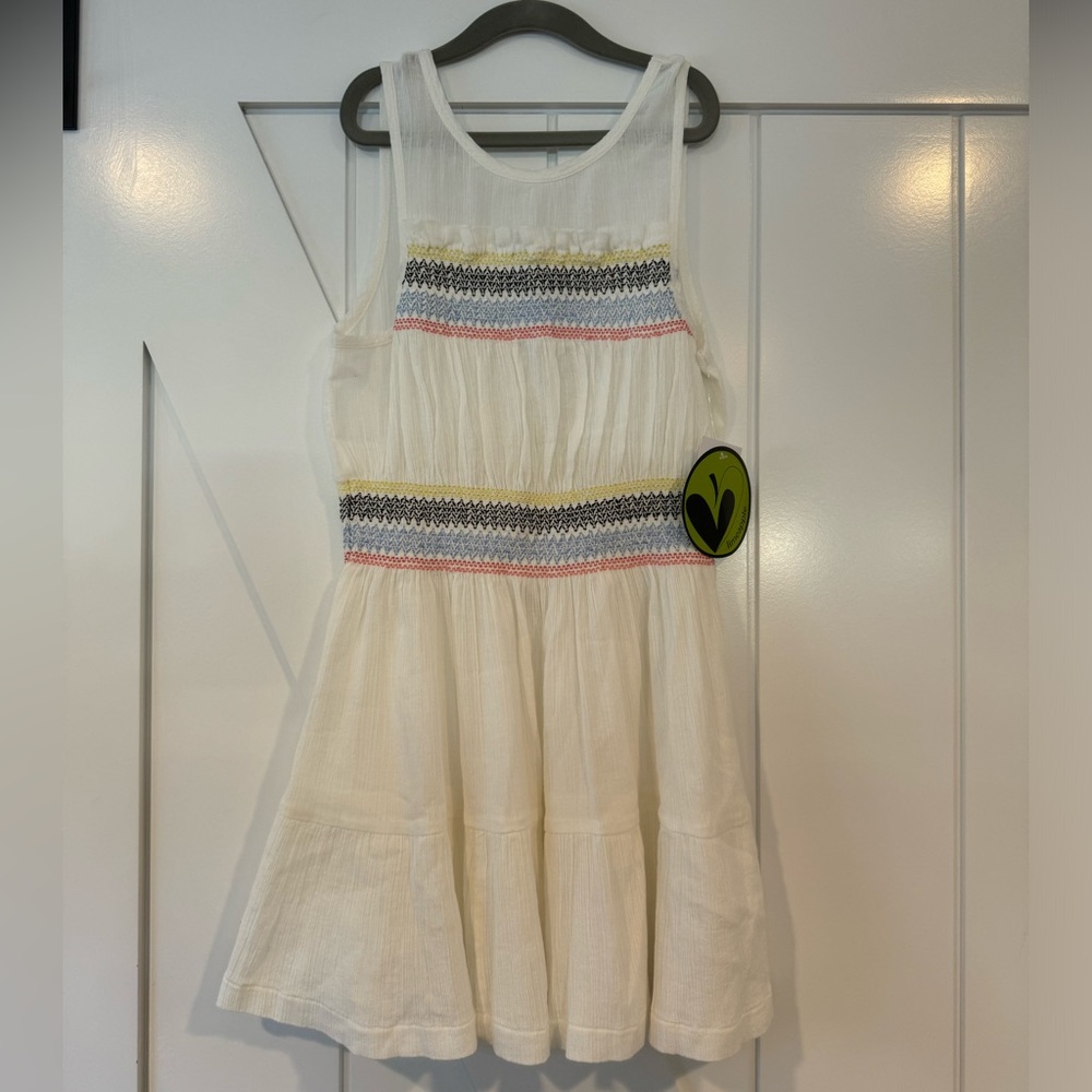 Limeapple, size 7/8, 100% cotton white dress.  New with tags.
